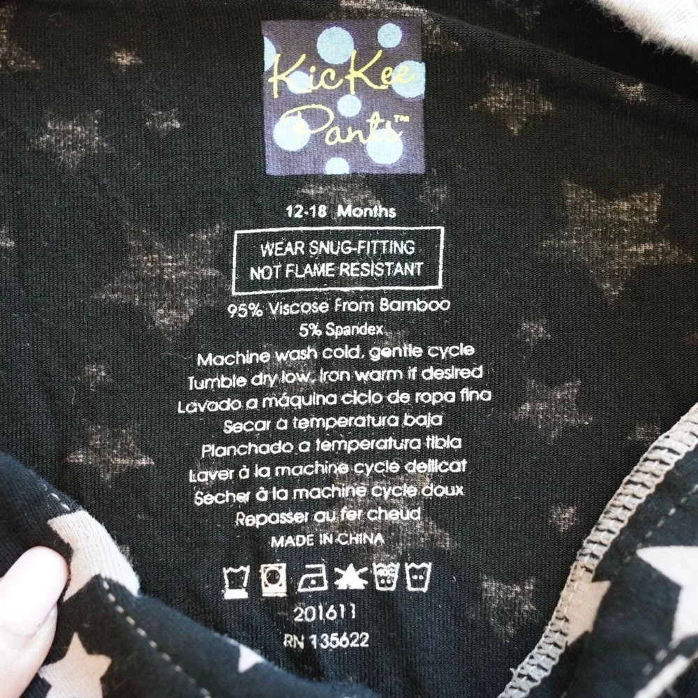 KicKee Pants‎ Star Print Footie Pajamas 12–18 Months Bamboo Blend